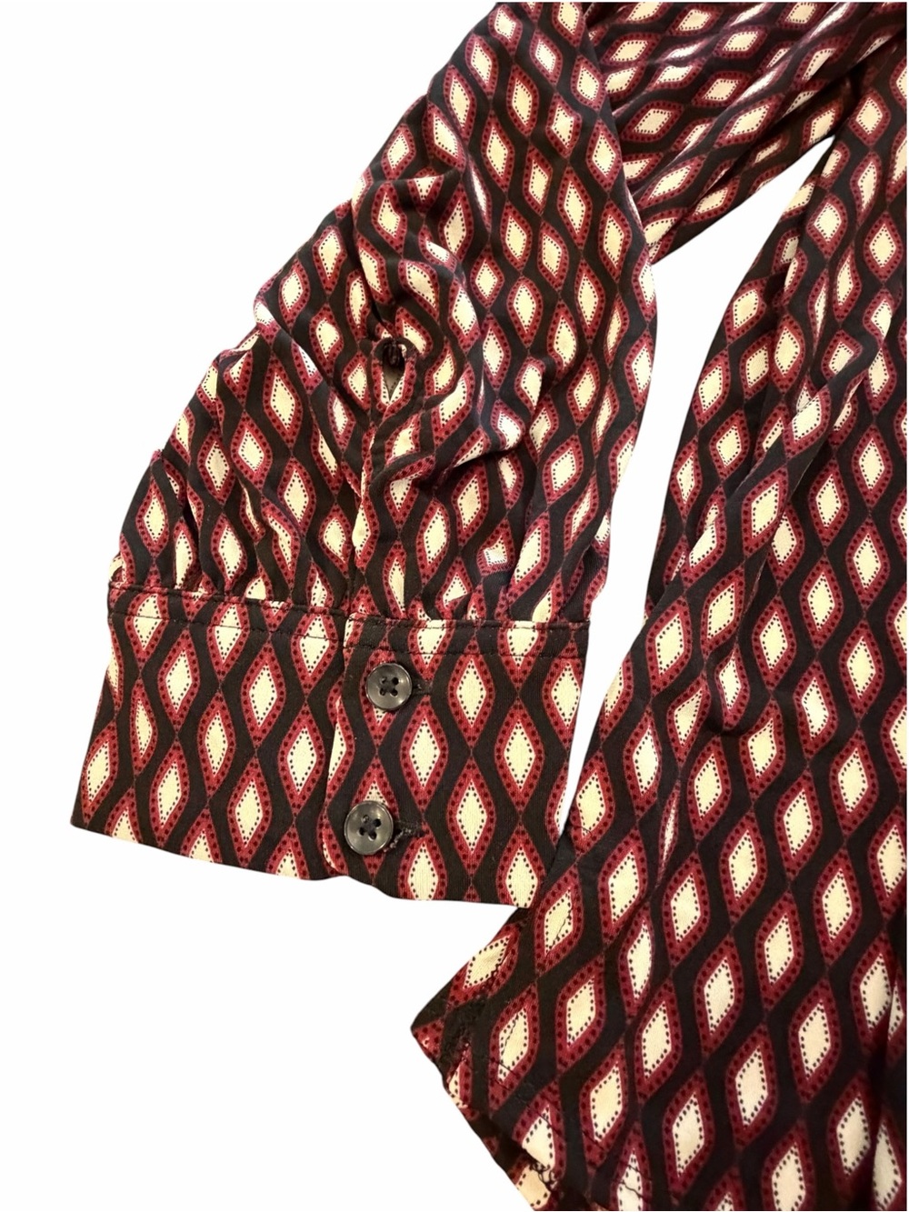 Lane Bryant Geometric Print V-Neck Blouse Career Long Sleeve 22/24 New $50 - Picture 2 of 13